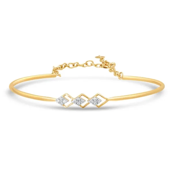 Gold Alpine Ascent Natural Diamond Bangle - Image 4