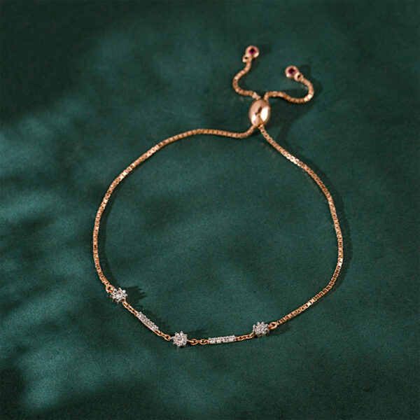 Orb Miracle Plate Gold Lab Diamond Adjustable Bracelet - Image 4