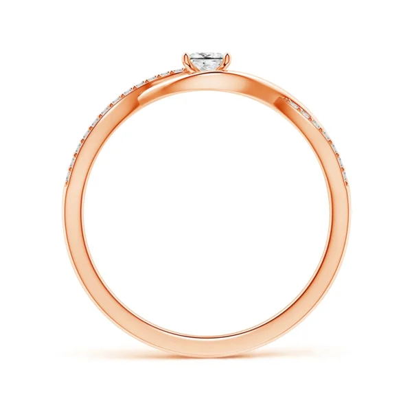 Solitaire Princess-Cut Lab Diamond Infinity Swirl Promise Ring - Image 4