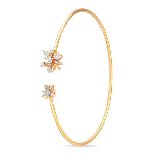 14kt Yellow Gold Blooming Lab Diamond Bangle