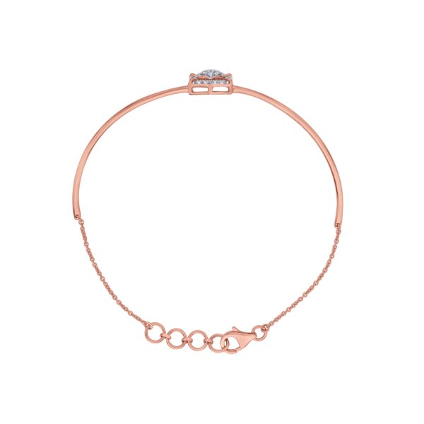 Hexagon Bracelet With Natural Diamonds - Image 2