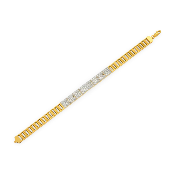 Opulent Men's Bracelet in Real Diamonds and Gold - Image 4
