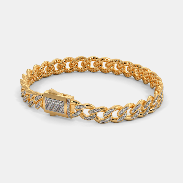 The Network Link Gold Lab Diamond Bracelet For Him - Image 3