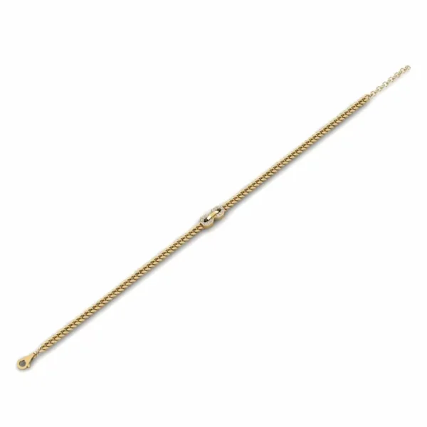 Majestic Glint Men's Gold Bracelet with Lab Diamonds - Image 5