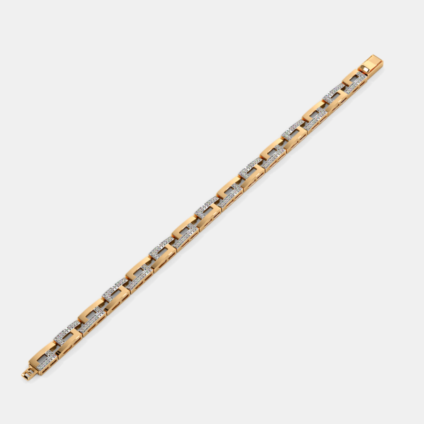 Dapper Elegance Gold Lab Diamond Bracelet for Him - Image 3